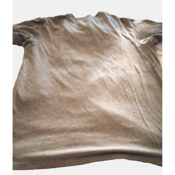 Green Bay Packers Football Men's Size L Grey Stripe Thru Tee Shirt - Picture 2 of 6